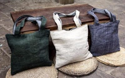 Partenariat himali-himalayan made, vente de sacs en chanvre